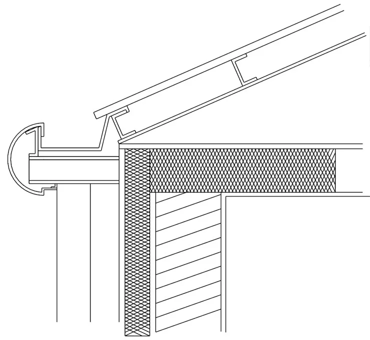 Bullnose gutter design