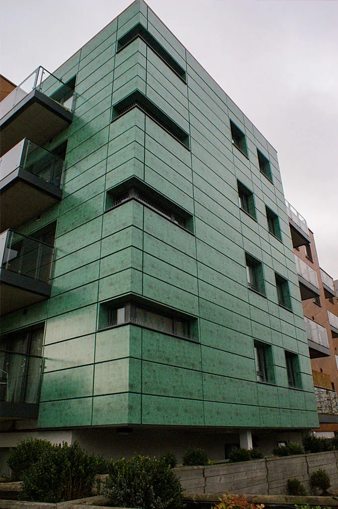 Copper Effect Powder Coat Finished Rainscreen Panels